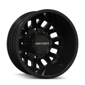 MAYHEM COGENT DUALLY (8107D) GLOSS BLACK 17X6.5 8-165.1 -142MM 121.3MM