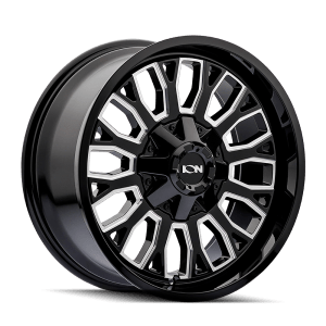 ION 152 GLOSS BLACK MILLED 20X9 8-165.1 0MM 125.2MM