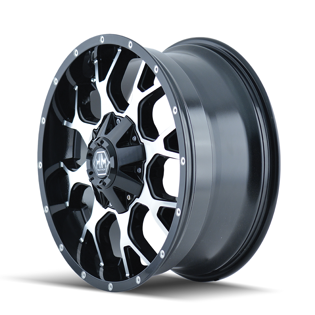 MAYHEM WARRIOR 8015 GLOSS BLACK MACHINED 20X9 8-180 18MM 124.1MM - Image 2