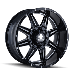 MAYHEM MONSTIR 8100 GLOSS BLACK MILLED 20X9 6-135/6-139.7 0MM 106MM