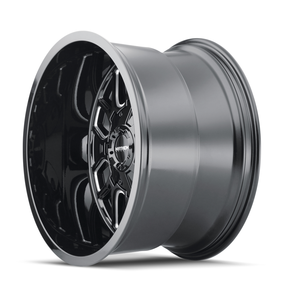 MAYHEM COGENT 8107 GLOSS BLACK MILLED 17X9 8-165.1 -12MM 130.8MM - Image 2
