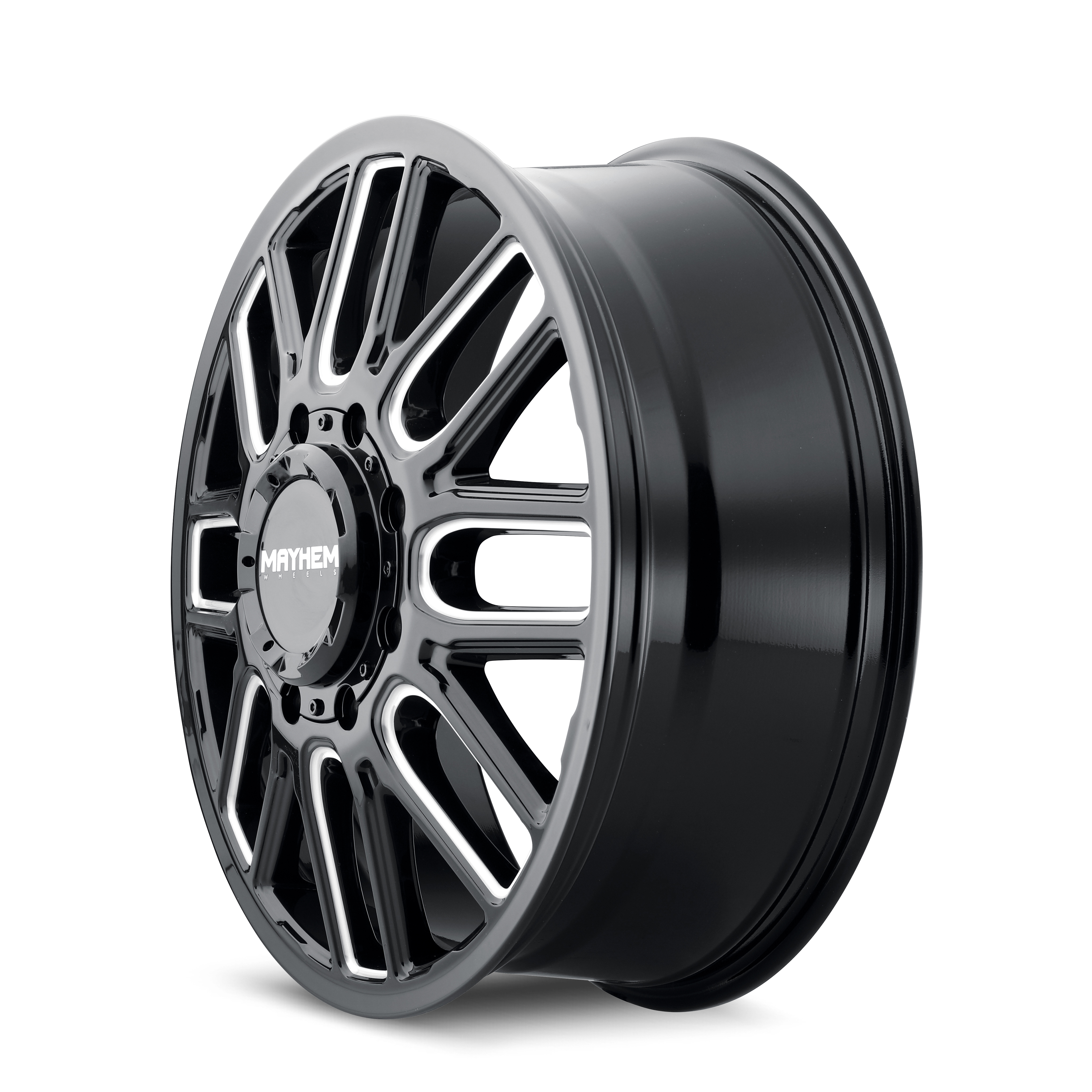 MAYHEM COGENT DUALLY (8107D) GLOSS BLACK MILLED 20X8.25 FRONT 8-210 115MM 154.2MM - Image 2