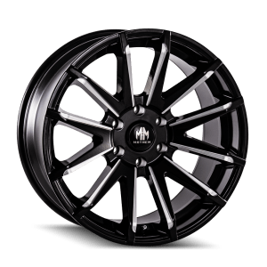 MAYHEM CROSSFIRE 8109 GLOSS BLACK MILLED 20X9.5 5-139.7 10MM 108MM