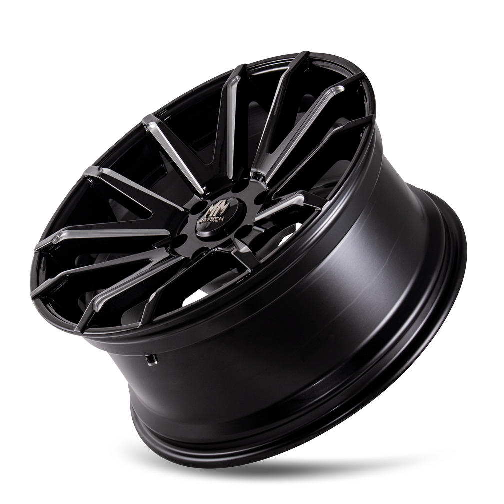 MAYHEM CROSSFIRE 8109 GLOSS BLACK MILLED 22X9.5 6-135 25MM 87.1MM - Image 3
