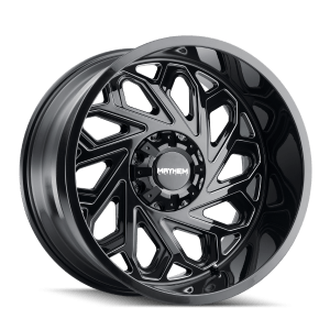 MAYHEM ESSEX 8112 GLOSS BLACK MILLED 20X9 8-165.1 18MM 125.2MM