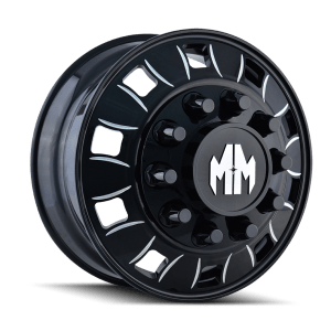 MAYHEM BIGRIG 8180 REAR GLOSS BLACK MILLED 24.5X8.25 10-285.75 168MM 220.1MM