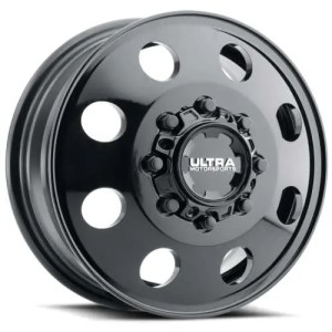 ULTRA 002FBK MODULAR DUALLY 17X6.5 GLOSS BLACK 8-200 +129MM 142MM