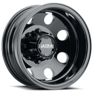 ULTRA 002RBK MODULAR DUALLY 17X6.5 GLOSS BLACK 8-200 -140MM 142MM