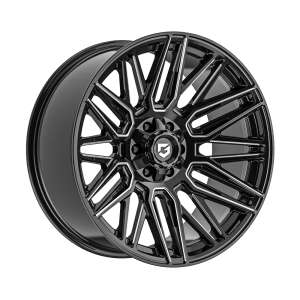 GEAR OFF-ROAD 770BM 17X9 GLOSS BLACK W/ MILLED SPOKE 6-135 / 6-139.7 +18MM 106MM