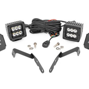 LED Light Kit | Ditch Mount | 2" Black Pair | Spot | Chevy 1500 & Chevy/GMC 2500HD/3500HD (07-14)