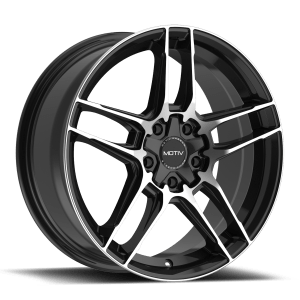 MOTIV 434MB MATIC 19X8.5 GLOSS BLACK W/ MACHINED SPOKE 5-112 / 5-114.3 +40MM 73MM