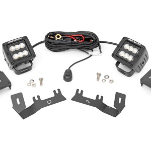 LED Ditch Light Kit | 2in Black Pair | Flood | Chevy/GMC 1500 (14-18 & Classic)