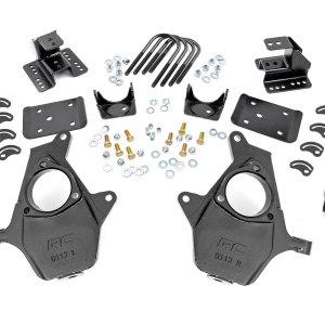 2 Inch Lowering Kit | 4 Inch Rear Lowering | Alum/Stamped Knuckle | Chevy/GMC 1500 (14-18)
