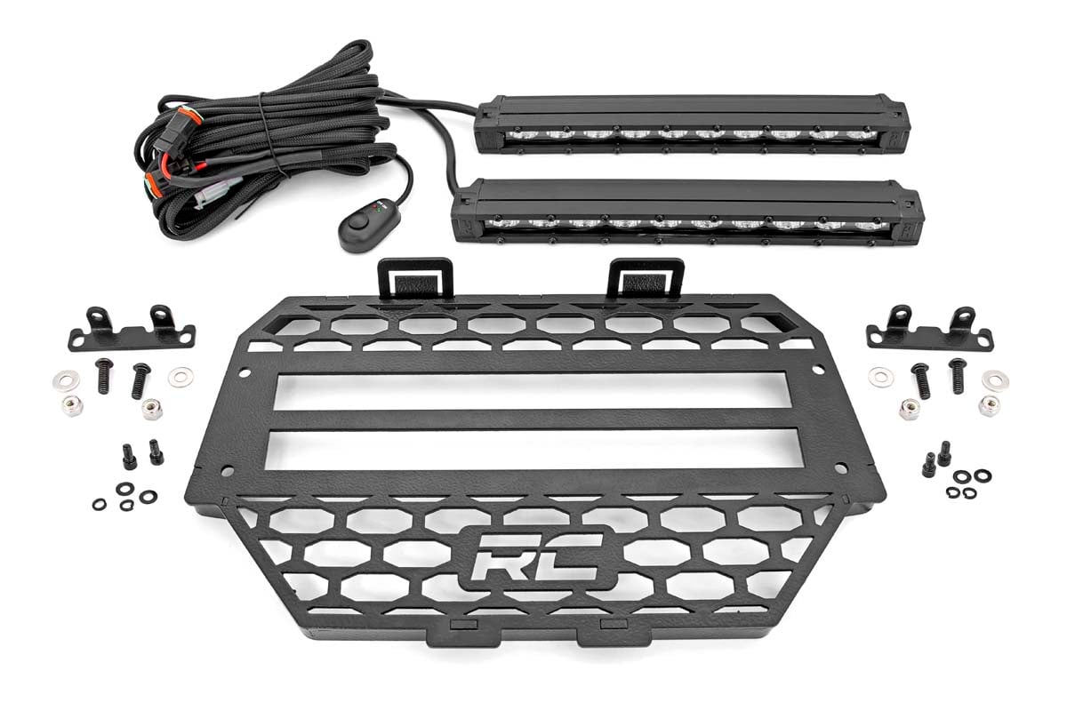 Grille Kit | 10" Black Slimline LED Pair | Polaris RZR XP 1000 - Image 2
