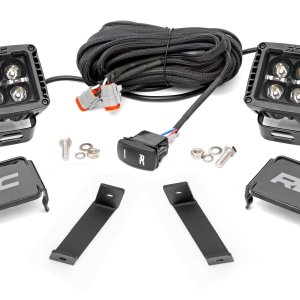 LED Light Kit | Ditch Mount | 2" Black Pair | Amber DRL | Jeep Cherokee KL (14-21)
