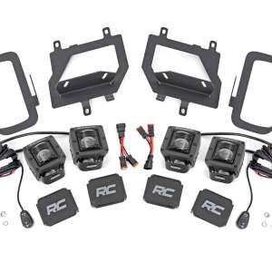 LED Light Kit | Fog Mount | Dual 2" Black Pairs | SAE | Ford F-150 (15-17)