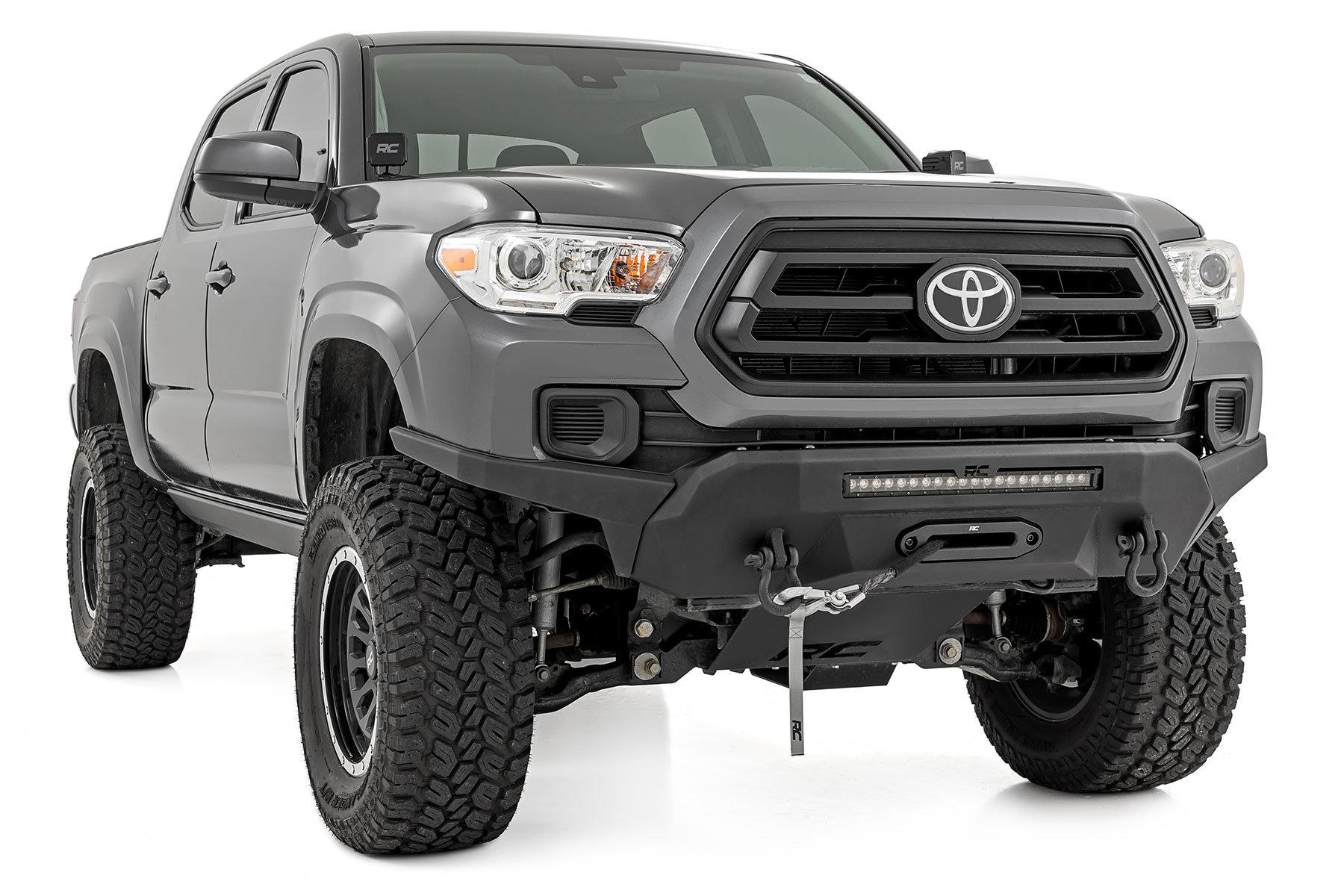 Front Bumper | Hybrid | 20" Blk LED | 9500-Lb Winch Syn | Toyota Tacoma (16-23) - Image 4