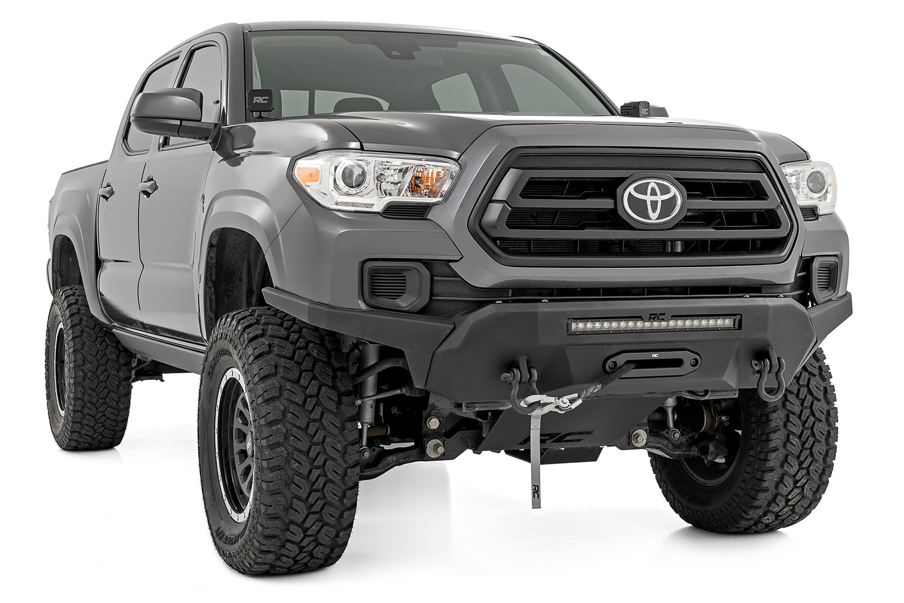 Front Bumper | Hybrid | 20" Blk LED | 12000-Lb Winch Syn | Toyota Tacoma (16-23) - Image 3