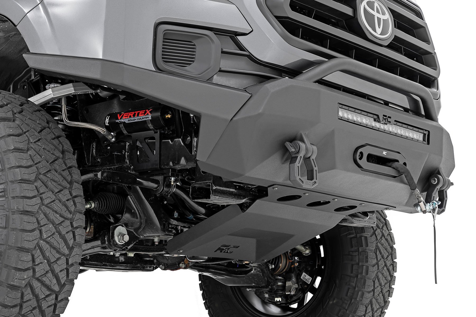 Front Bumper | High Clearance | 12000-Lb Pro Series Winch | Synthetic Rope Toyota Tacoma 4WD (16-23) - Image 3