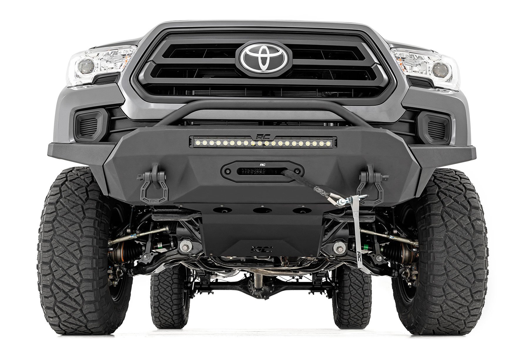 Front Bumper | Hybrid | 20" Blk LED | 12000-Lb Winch Syn | Toyota Tacoma (16-23) - Image 2
