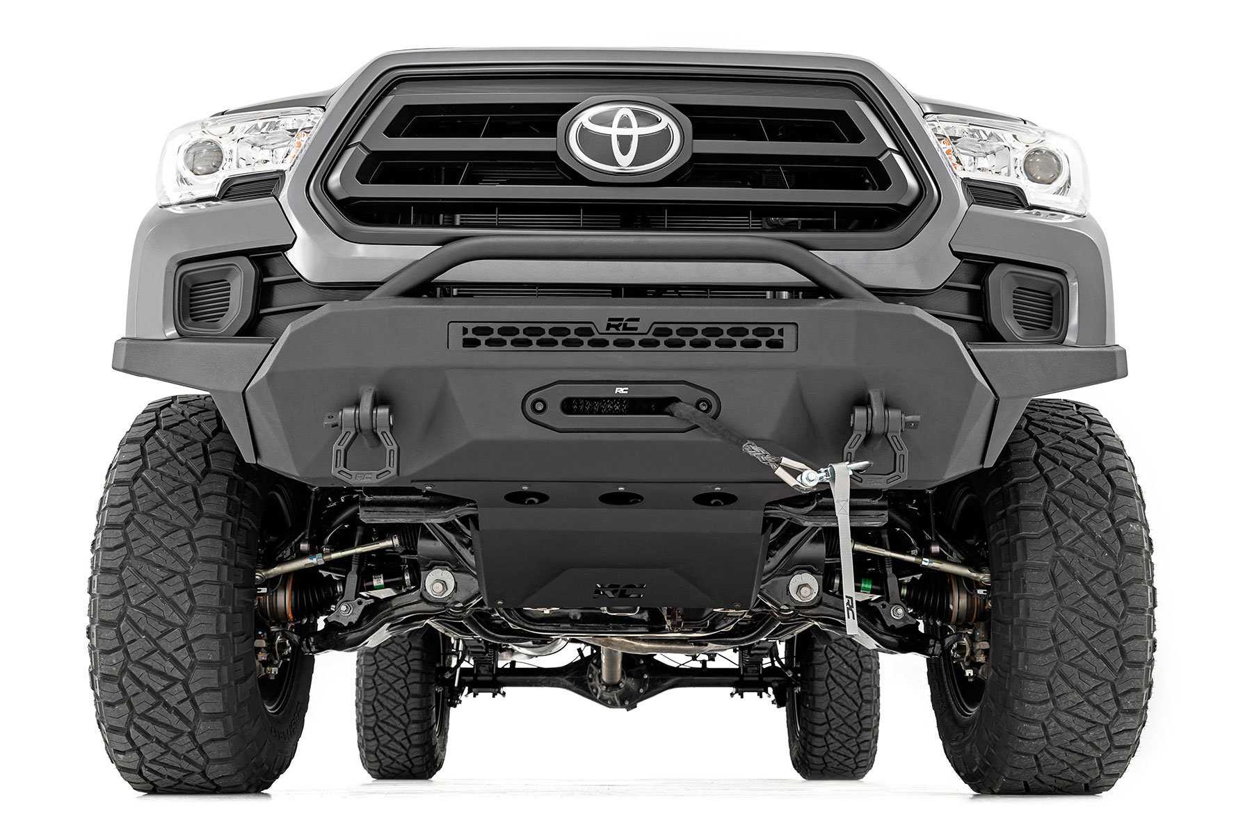 Front Bumper | High Clearance | 12000-Lb Pro Series Winch | Synthetic Rope Toyota Tacoma 4WD (16-23) - Image 2