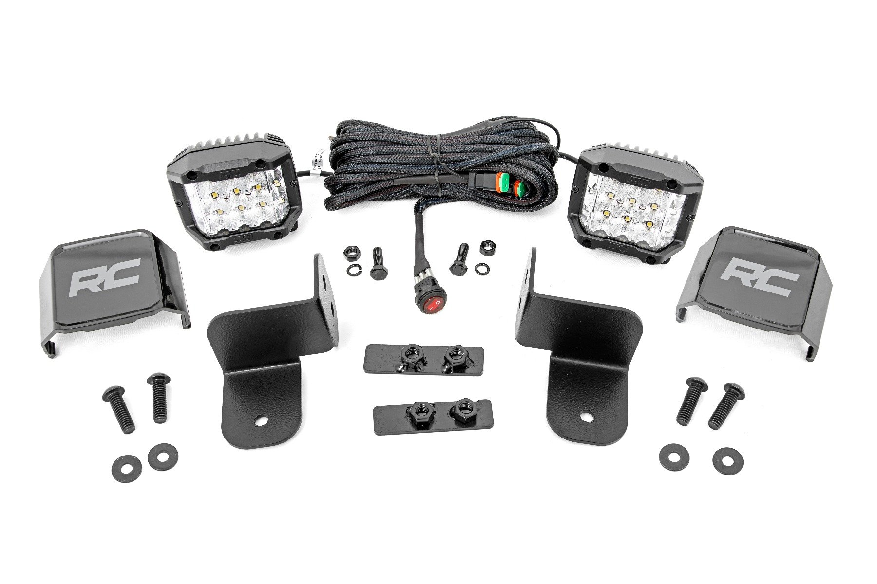 LED Light Kit | Rear Mount | 2" Chrome Pair | Wide Angle | Polaris Ranger XP 1000 - Image 2