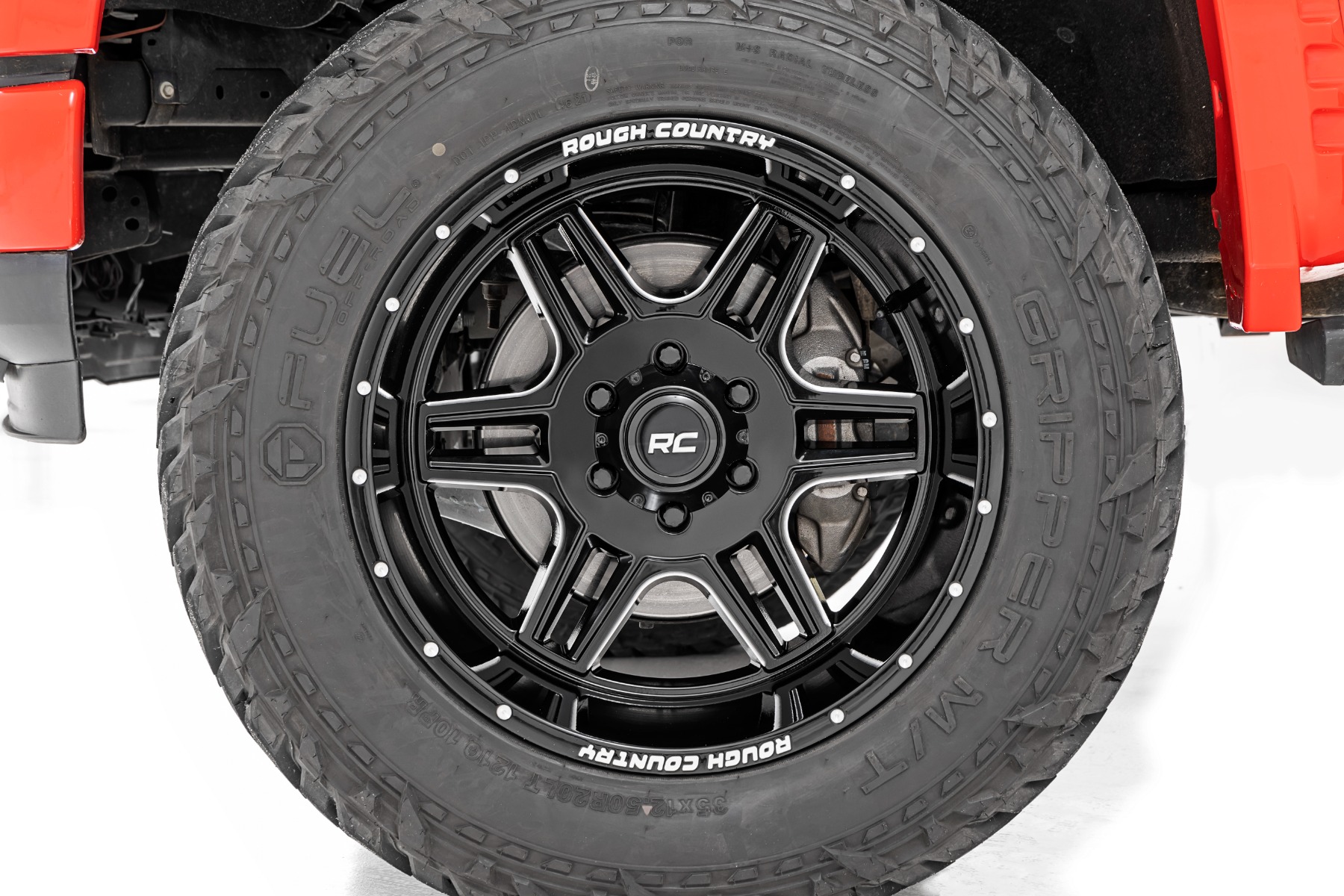 Rough Country 92 Series Wheel | Machined One-Piece | Gloss Black | 20x12 | 6x5.5 | -44mm - Image 6