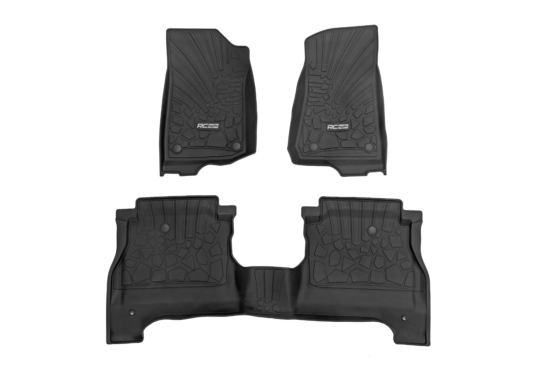 Flex-Fit Floor Mats | FR & RR | RR Lockable | Jeep Gladiator JT 4WD (20-24)