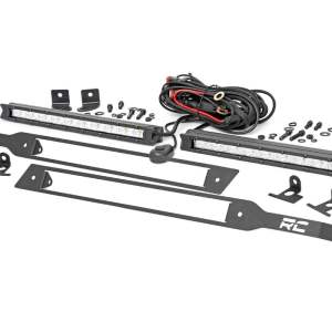 LED Light Kit | Grille Mount | 10" Chrome Slimline Pair | Chevy Silverado 1500 (19-22)