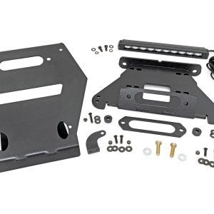 LED Light | Winch Mount | Front | 10" Black Slimline | Polaris RZR Pro R