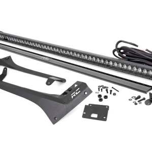 LED Light Kit | Windshield | 50" BLK Single Row | WHT DRL | Jeep Gladiator JT/Wrangler JL (18-24)