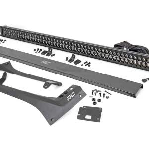 LED Light Kit | Windshield | 50" BLK Dual Row | WHT DRL | Jeep Gladiator JT/Wrangler JL (18-24)