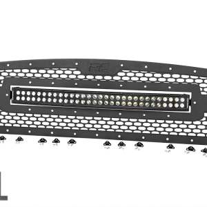 Mesh Grille | 30" Dual Row LED | Black | Amber DRL | Ram 1500 2WD/4WD (13-18 & Classic)