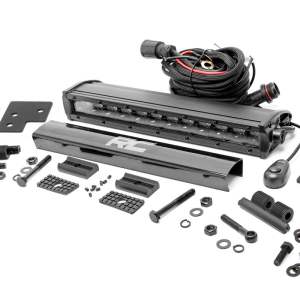 LED Light Kit | Bumper Mount | 12" Black Single Row | Polaris Ranger XP 1000