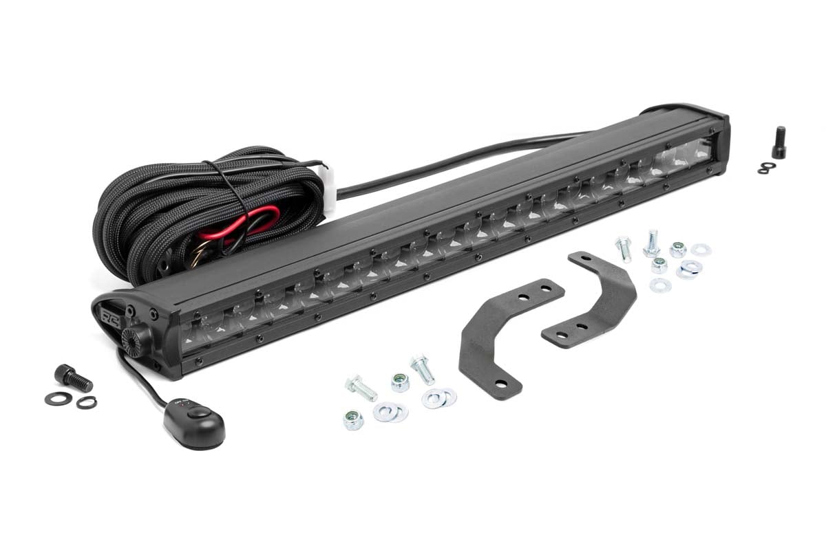LED Light Kit | Under Bed Mount | 20" Black Single Row | Polaris Ranger XP 1000 - Image 2