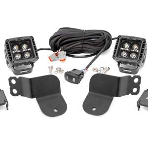 LED Light Kit | Cage Mount | 2" Black Pair | Amber DRL | Polaris General XP 4 1000