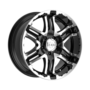 GEAR OFF-ROAD 713MB DOUBLE PUMP 16X8 GLOSS BLACK W/ MACHINED SPOKE 6-139.7 +00MM 107MM