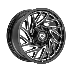 GEAR OFF-ROAD 769BM 17X9 GLOSS BLACK W/ MILLED SPOKE 8-165.1 / 8-170 +18MM 130MM