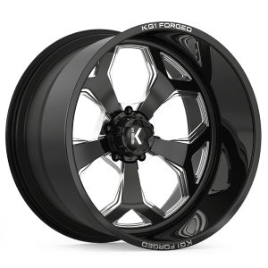KNOX 20X14 5X139.7 ET -76 CB 78.1 Gloss Black Milled