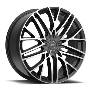 MOTIV 437MB 20X8.5 GLOSS BLACK W/ MACHINED SPOKE 5-108 / 5-112 +40MM 73MM