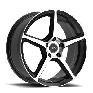MOTIV 433MB BLADE 18X7.5 GLOSS BLACK W/ MACHINED SPOKE 5-114.3 +40MM 73MM