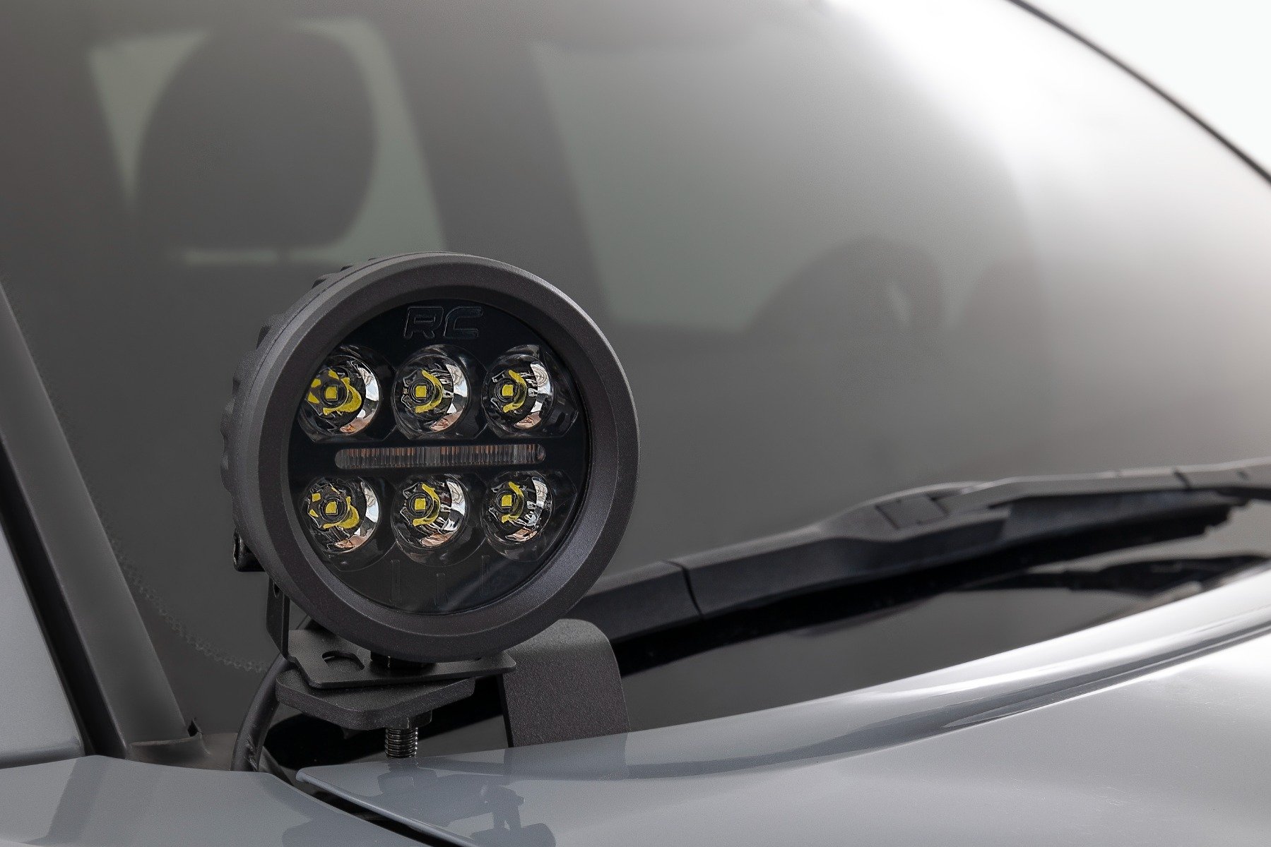 LED Light Kit | Ditch Mount | 2" Black Pair | Amber DRL | Toyota Tacoma (16-23) - Image 2