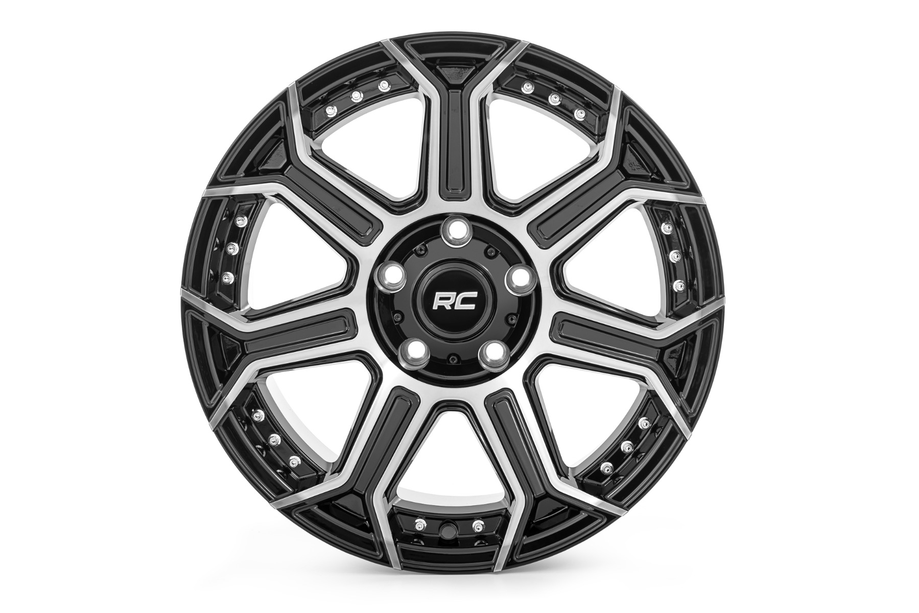 Rough Country 89 Series Wheel | One-Piece | Black Machined Gun Metal | 17x9 | 5x5 | -12mm - Image 6