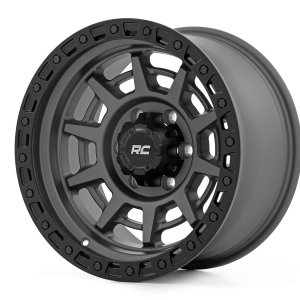 Rough Country 85 Series Wheel | Simulated Beadlock | Gunmetal Gray/Black | 17x9 | 5x5.5 | -0mm