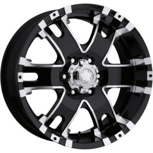 ULTRA 202B BARON 17X9 BLACK W/ DIAMOND CUT SPOKE 6-139.7 +12MM 106MM