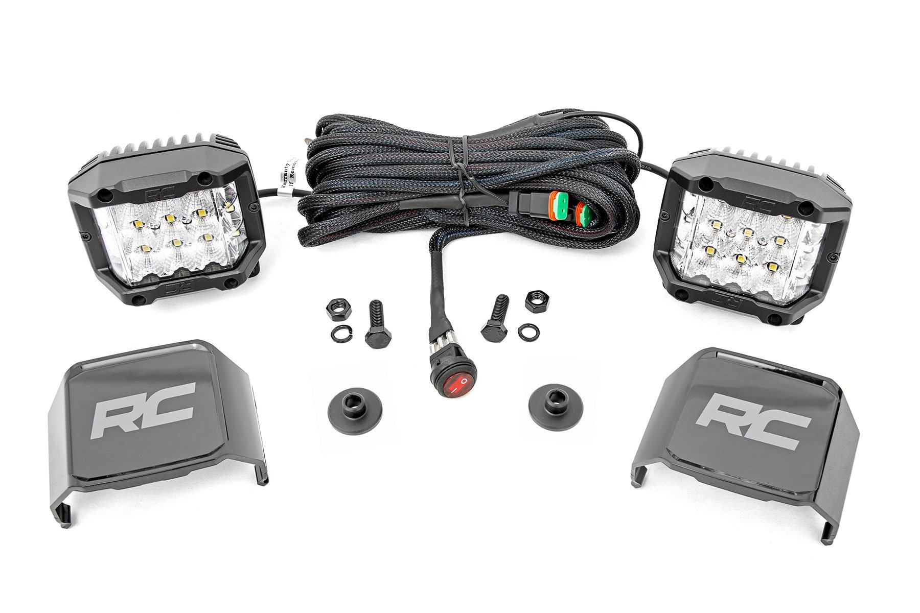 LED Light Kit | Ditch Mount | 2" Chrome Pair | Wide | Ford Bronco 4WD (21-24)