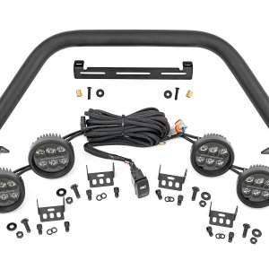 Safari Bar | 3.5" Round LED (Quad) | Black | Amber DRL | OE Modular Steel | Ford Bronco (21-24)