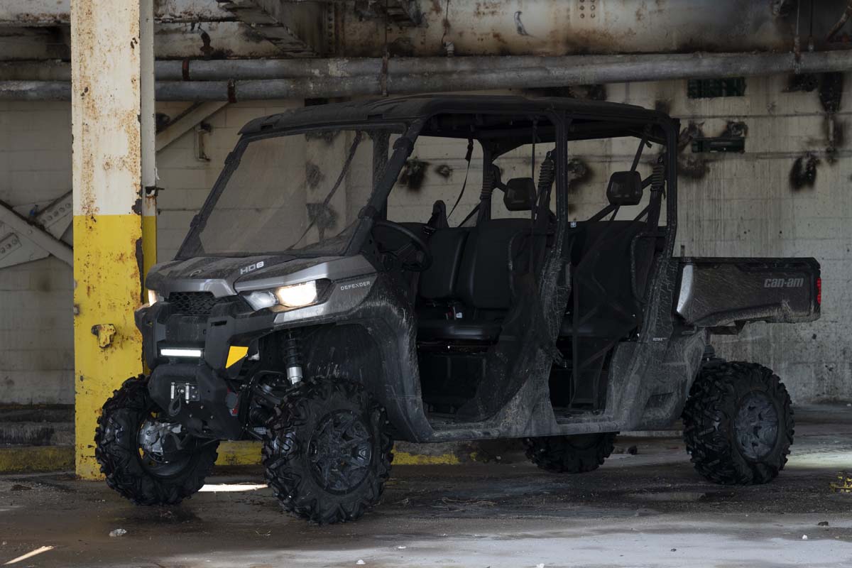 LED Light | Bumper Mount | 12" Black Single Row | White DRL | Can-Am Defender HD 8/HD 9/HD 10 - Image 3