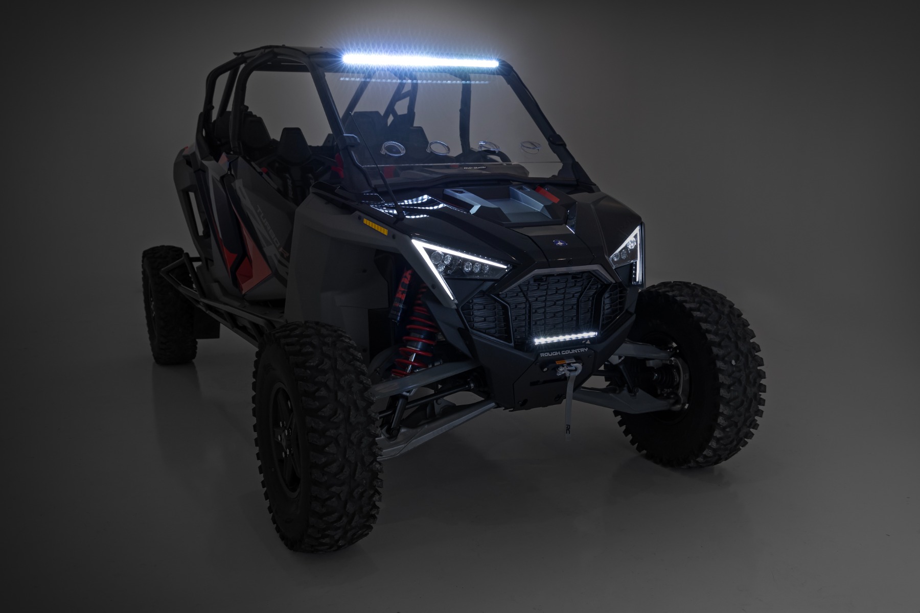 30" Single Row Light Mount | Front | Black Series | White DRL | Polaris RZR Turbo R - Image 5