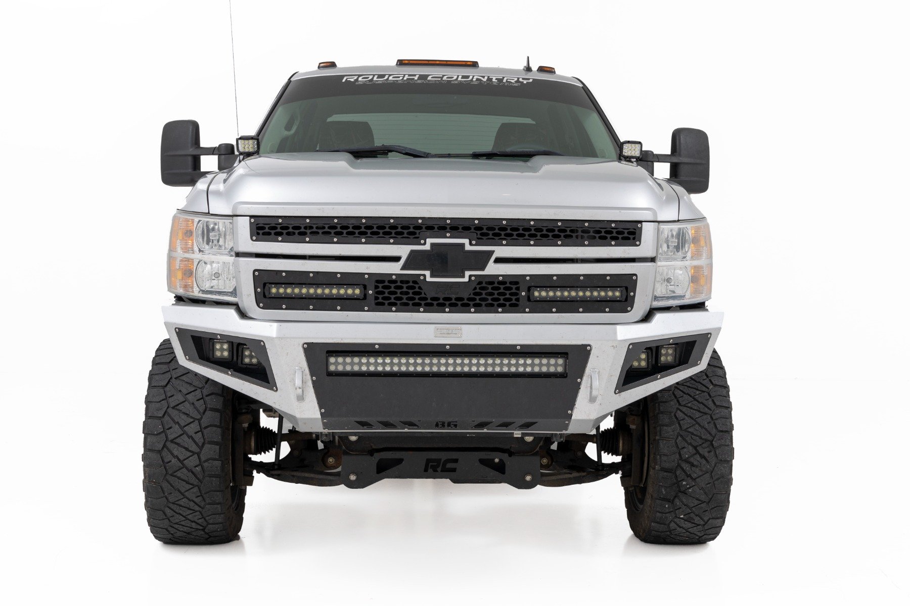 LED Light Kit | Ditch Mount | 2" Black Pair | Flood | Chevy 1500 & Chevy/GMC 2500HD/3500HD (07-14) - Image 2